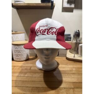 Coca‎ Cola Hat Cap Mens Snapback Red Swirl Vintage 90s Soda Pop Drinks Coke